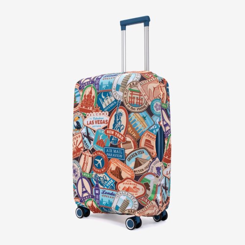 Husă troler ENZO NORI model LAS VEGAS mărimea S textil multicolor