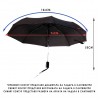 Umbrelă automată bărbați CLIMA BISETTI model ESTRELLAS negru - Imagine 4