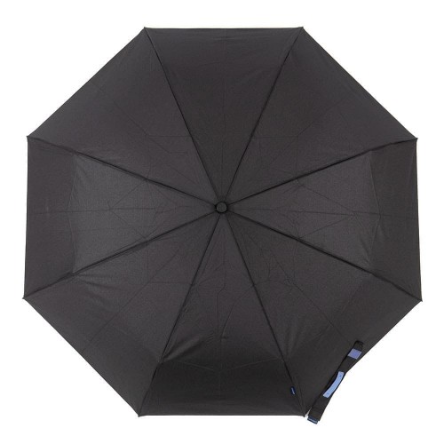 Umbrelă automată bărbați model DETALLE negru-albastru