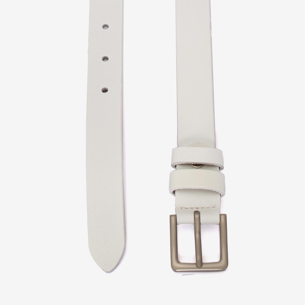 Curea model GARY piele naturala alb
