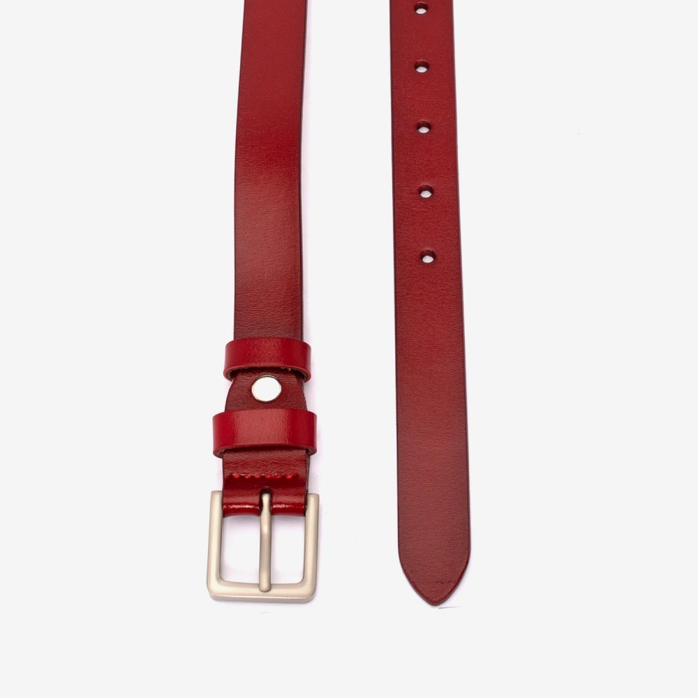 Curea model GARY piele naturala rosu