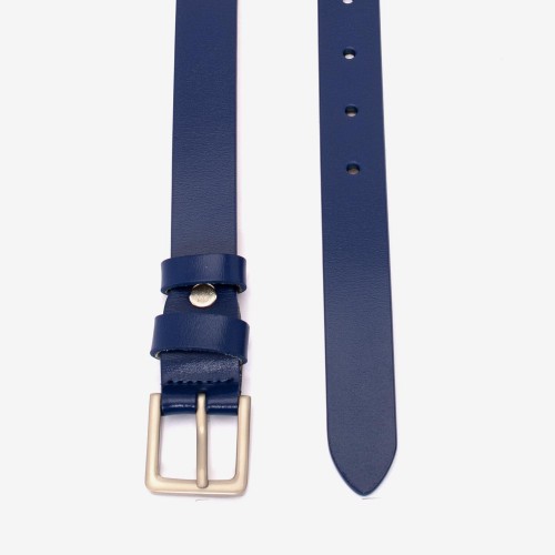 Curea model GARY piele naturala albastru