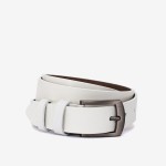 Curea model GERY piele naturala alb