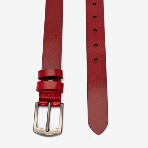 Curea model GERY piele naturala rosu