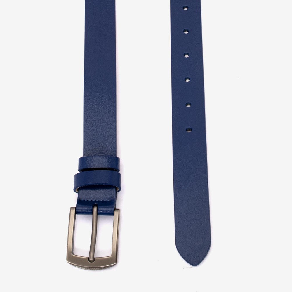 Curea model GERY piele naturala albastru