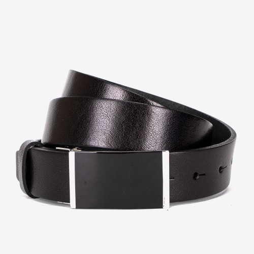 Curea de bărbat model TELLO din piele naturală negru