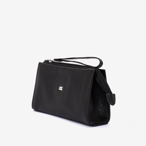 Geanta cosmetica ENZO NORI JODI, piele naturala, negru