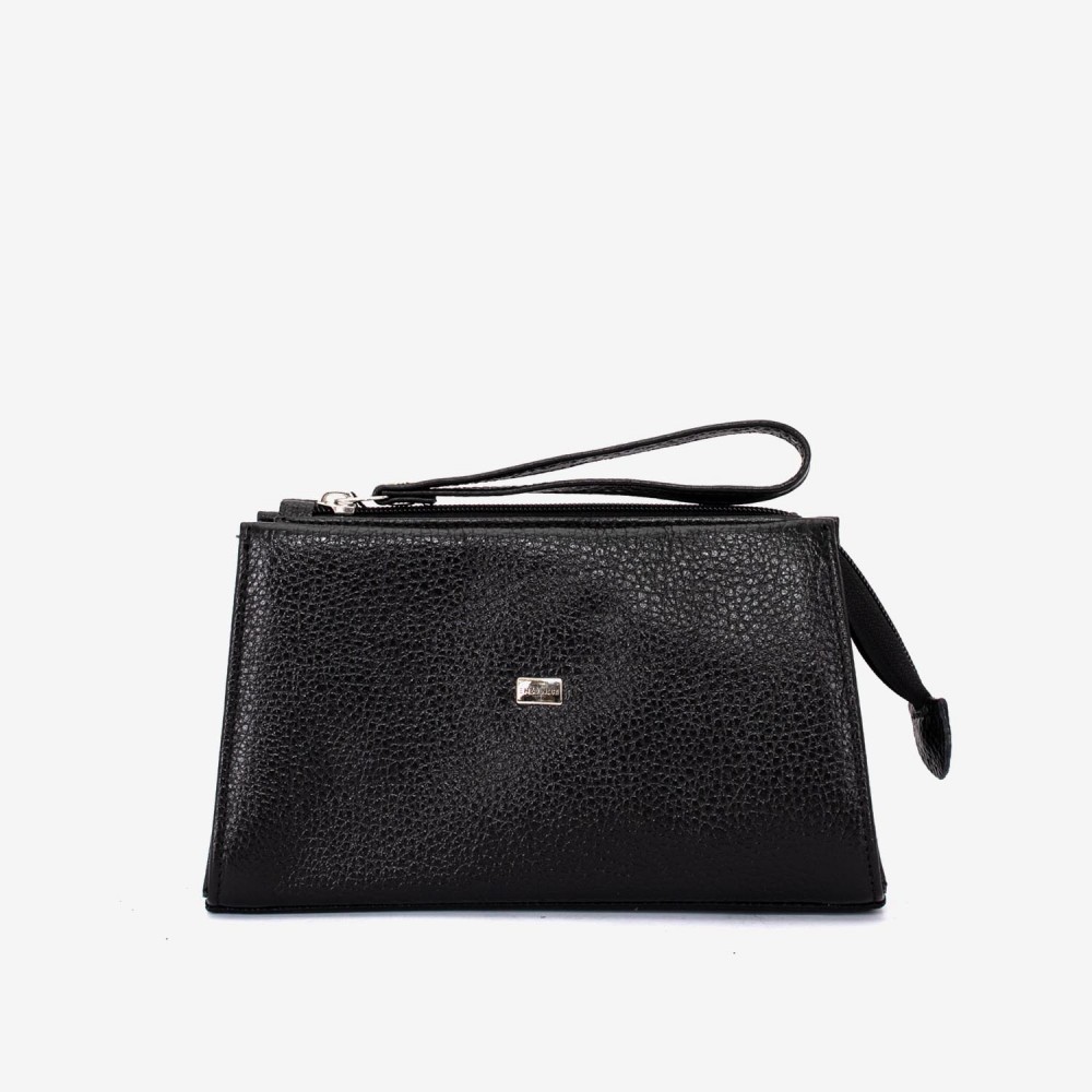 Geanta cosmetica ENZO NORI JODI, piele naturala, negru