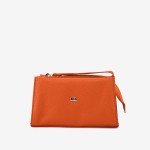 Geanta cosmetica ENZO NORI JODI, piele naturala, orange