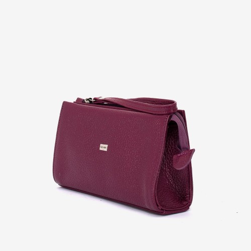 Geanta cosmetica ENZO NORI JODI, piele naturala, violet