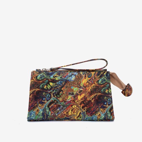 Geanta cosmetica ENZO NORI JODI, piele naturala, multicolor