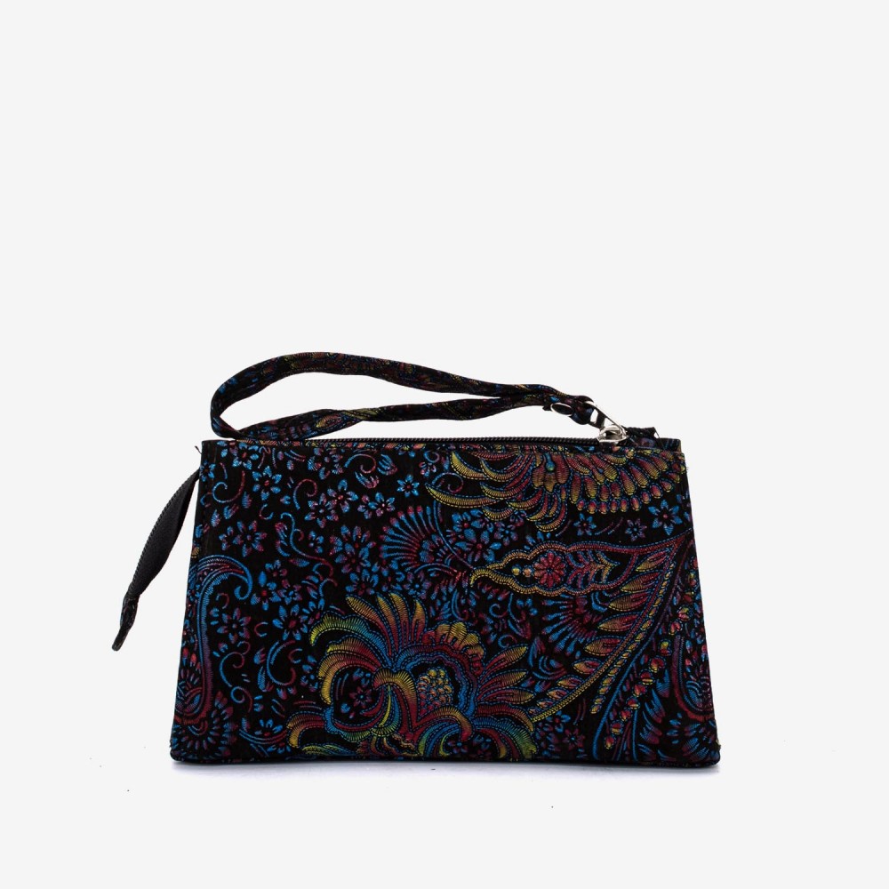 Geanta cosmetica ENZO NORI JODI, piele naturala, paleta cu flori