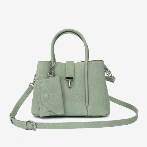 Geanta dama model STELLA din piele ecologică verde