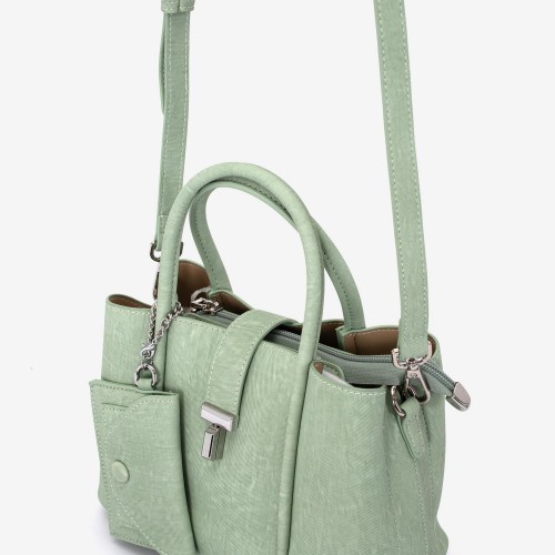 Geanta dama model STELLA din piele ecologică verde