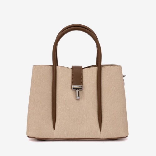 Geanta dama model STELLA din piele ecologică bej