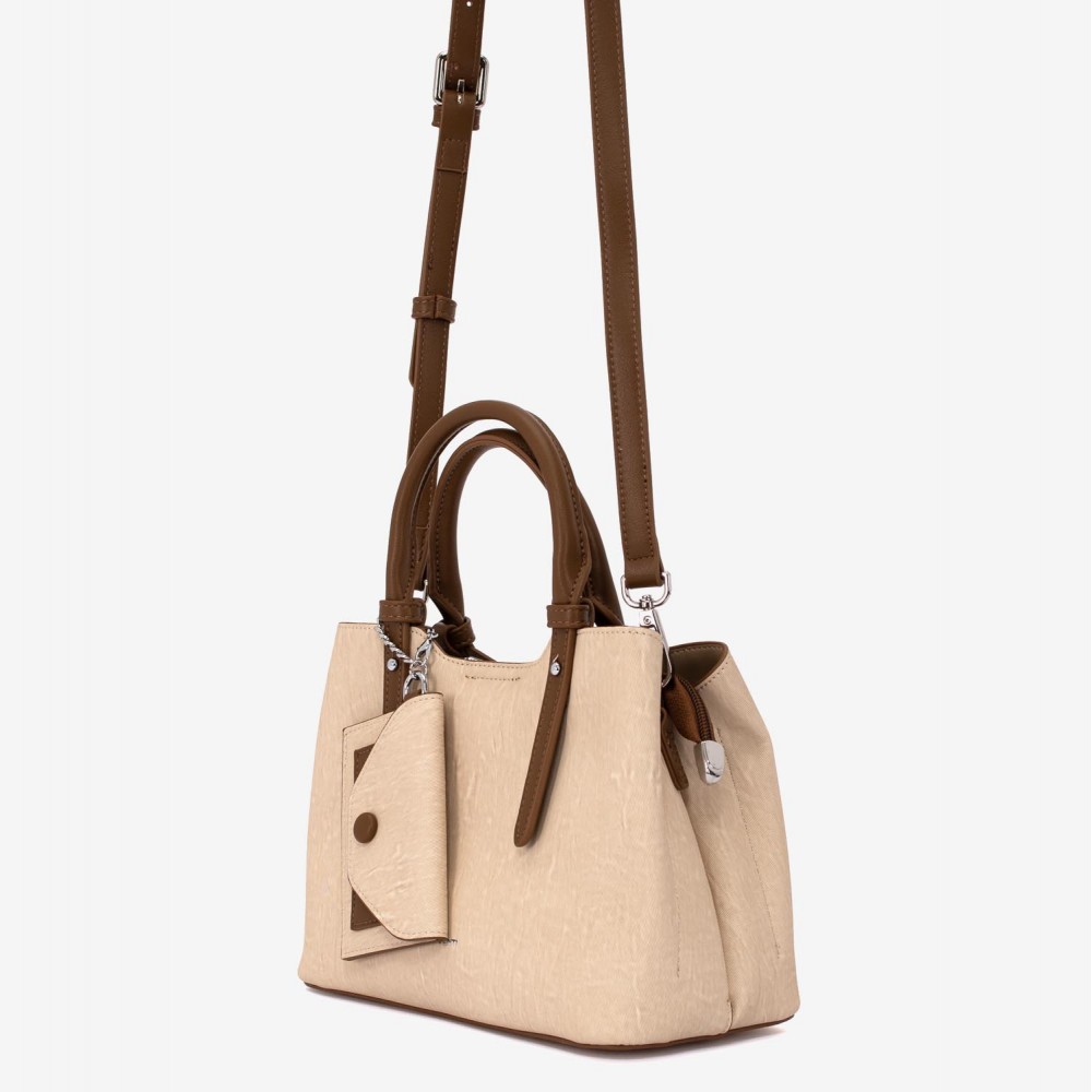 Geanta dama model ZILDA din piele ecologică bej