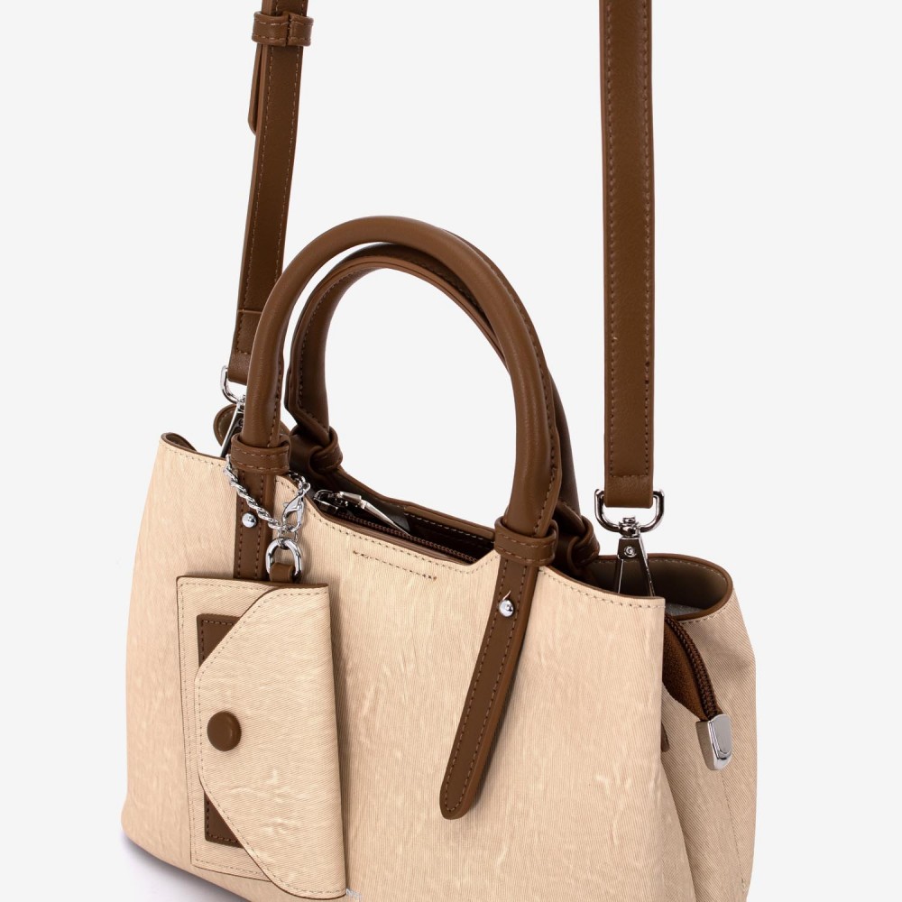 Geanta dama model ZILDA din piele ecologică bej