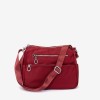 Geanta crossbody model FIORE textile rosu - Imagine 1