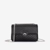 Geanta crossbody model SWAN din piele ecologică negru - Imagine 1