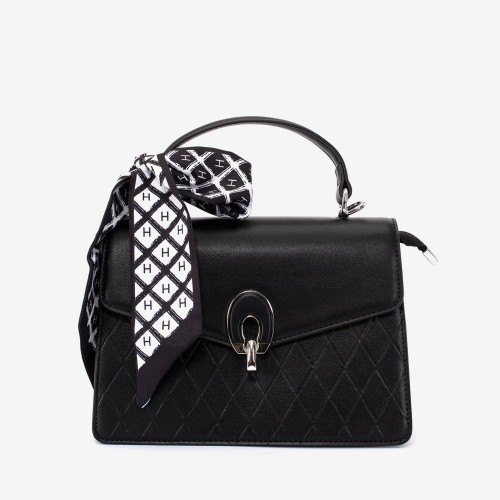 Geanta dama model ROSARIA din piele ecologică negru