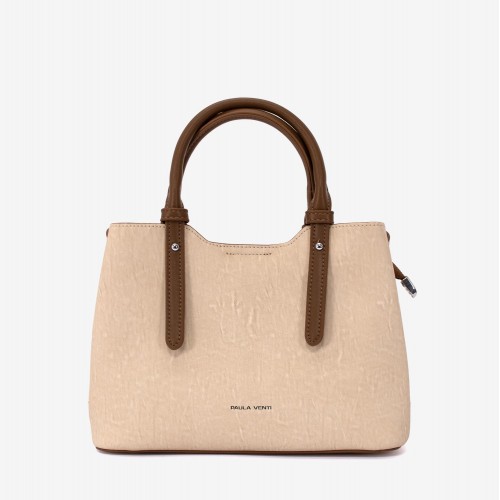 Geanta dama model ISSA din piele ecologică ecru