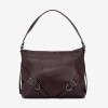 Geanta shopper model KARRA din piele naturală  burgundy - Imagine 1