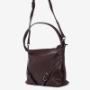 Geanta shopper model KARRA din piele naturală  burgundy - Imagine 2