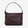 Geanta shopper model KARRA din piele naturală  burgundy - Imagine 3