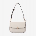 Geantă crossbody ENZO NORI model CAROL din piele naturală alb