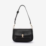 Geantă crossbody ENZO NORI model CAROL din piele naturală negru