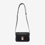 Geantă crossbody ENZO NORI model ROXY din piele naturală negru