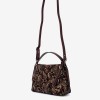 Geanta crossbody ENZO NORI model JEWEL din piele naturală burgundy cu imprimeu - Imagine 2