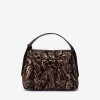 Geanta crossbody ENZO NORI model JEWEL din piele naturală burgundy cu imprimeu - Imagine 4