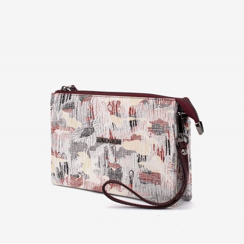 Geanta plic ENZO NORI model ALINA din piele naturală multicolor