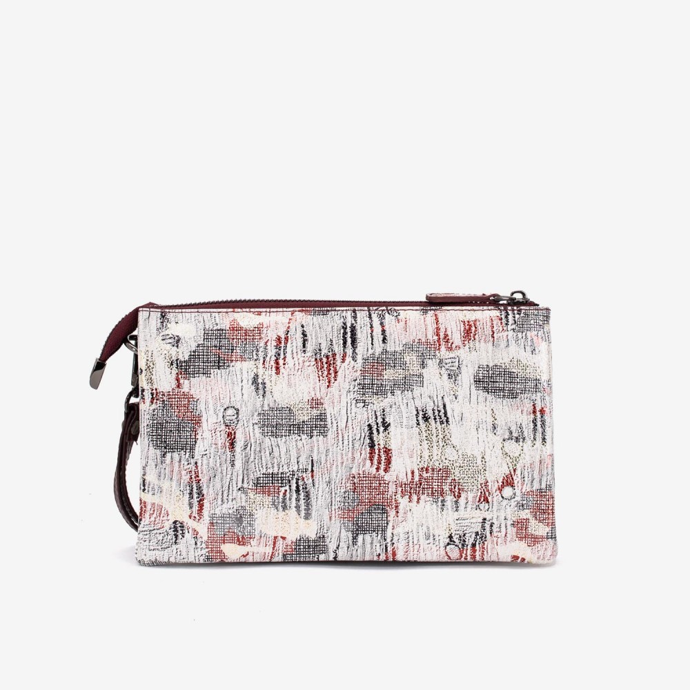 Geanta plic ENZO NORI model ALINA din piele naturală multicolor