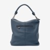 Geanta shopper model JANA din piele naturală albastru - Imagine 3