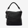 Geanta shopper model JANA din piele naturală negru - Imagine 1