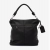 Geanta shopper model JANA din piele naturală negru - Imagine 3