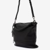 Geanta shopper model JANA din piele naturală negru - Imagine 2