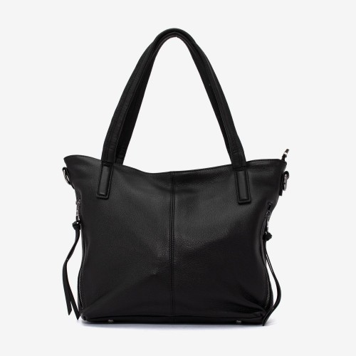Geanta shopper ENZO NORI model JULIANA piele naturală negru