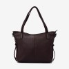 Geanta shopper ENZO NORI model JULIANA piele naturală burgundy - Imagine 1