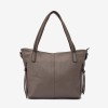 Geanta shopper ENZO NORI model JULIANA piele naturală gri - Imagine 1