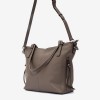Geanta shopper ENZO NORI model JULIANA piele naturală gri - Imagine 2
