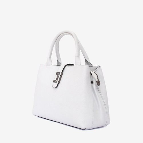 Geanta dama ENZO NORI DANIELLA, piele naturala, alb