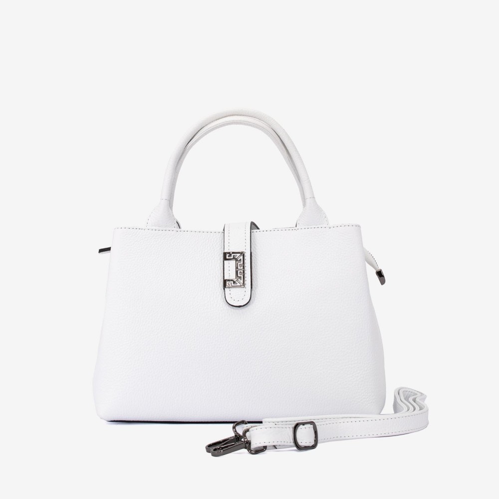 Geanta dama ENZO NORI DANIELLA, piele naturala, alb