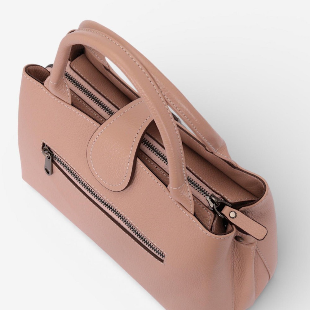 Geanta dama ENZO NORI DANIELLA, piele naturala, roz