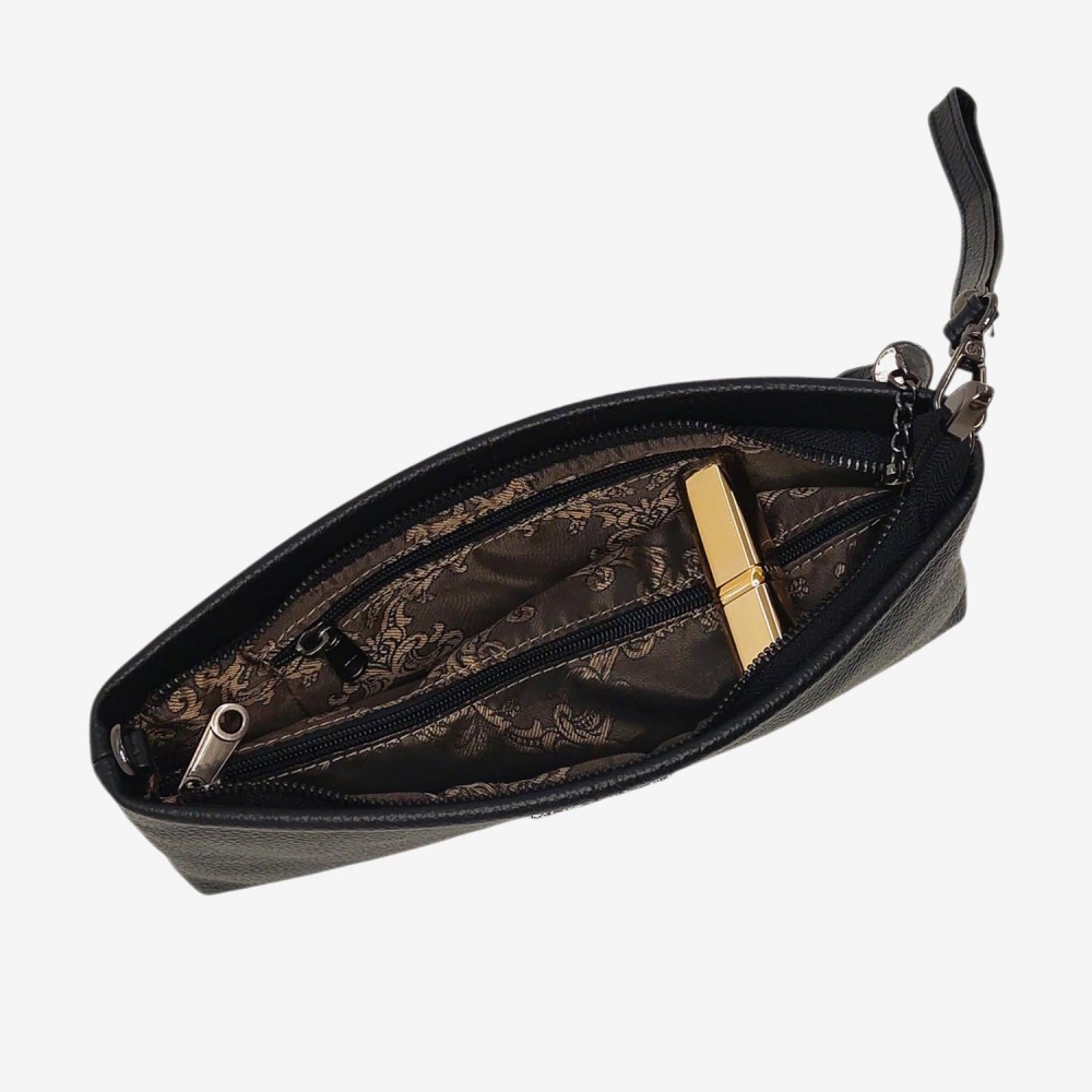 Geanta dama ENZO NORI ANABELLA, piele naturala, negru