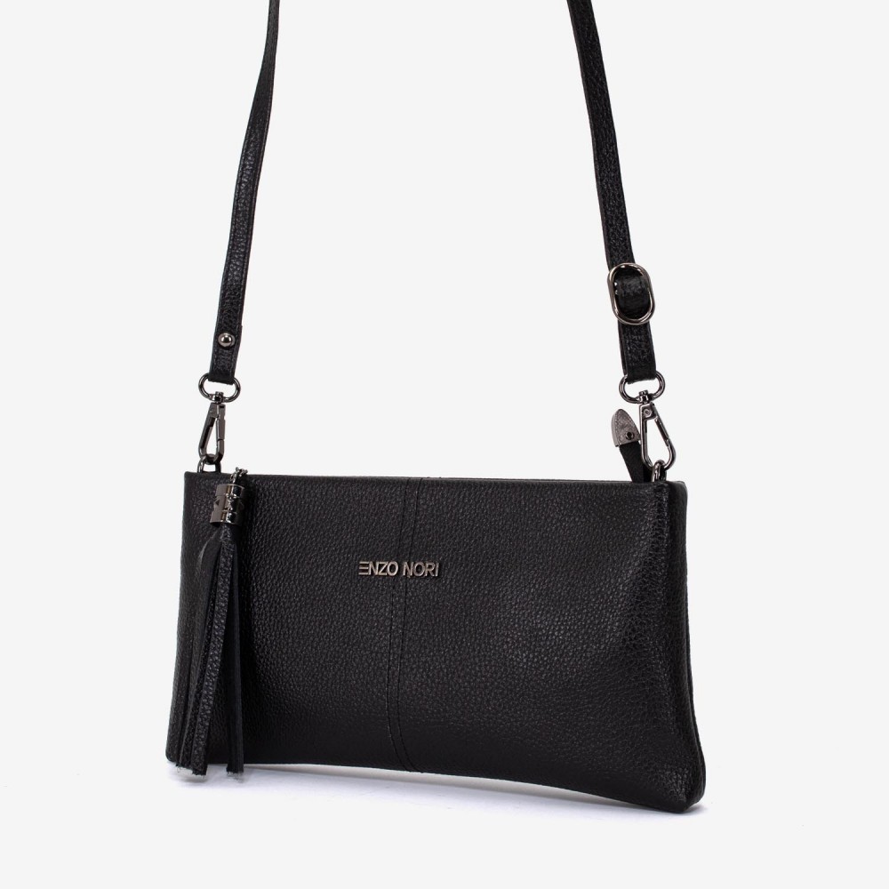 Geanta dama ENZO NORI ANABELLA, piele naturala, negru