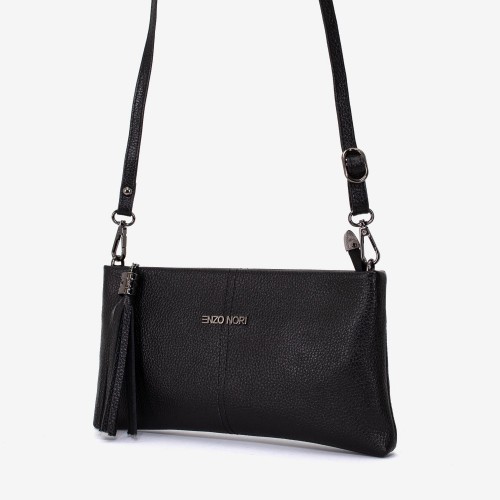 Geanta dama ENZO NORI ANABELLA, piele naturala, negru