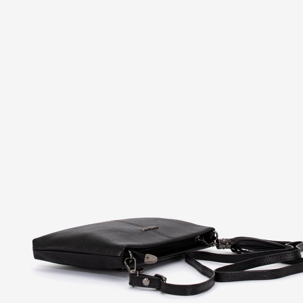 Geanta dama ENZO NORI ANABELLA, piele naturala, negru